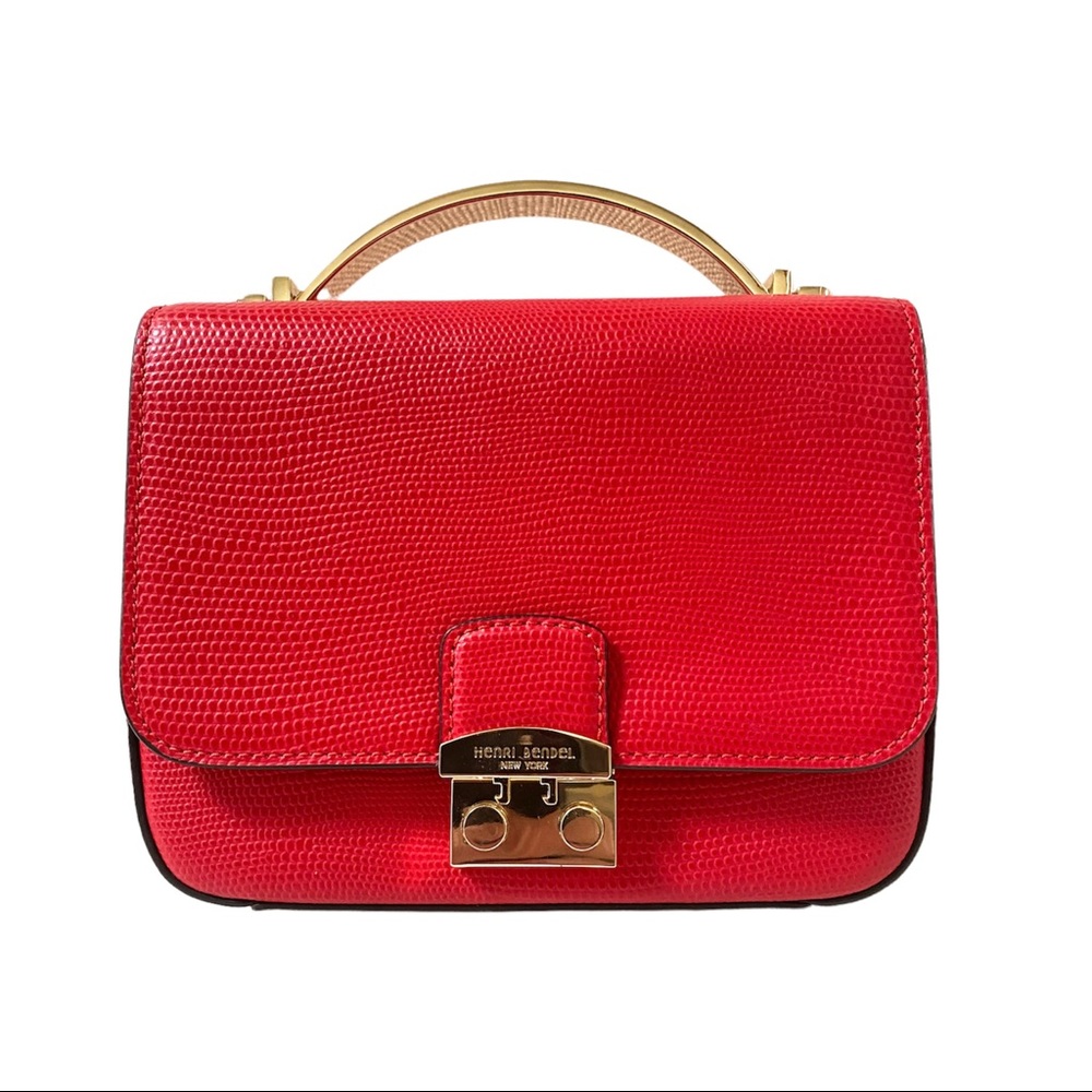 HENRI BENDEL STELLA BAG RED LEATHER, NEW WITHOUT TAGS